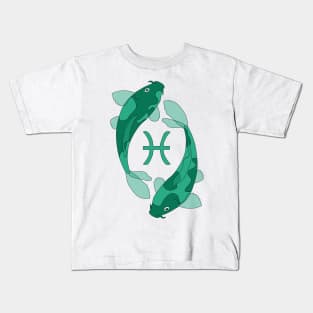 Pisces (Jungle Green) Kids T-Shirt
